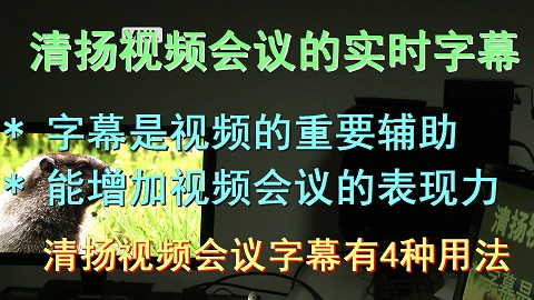 清揚視訊會議:開視訊會議時即時添加字幕,能增加視訊會議的表現力和溝通能力